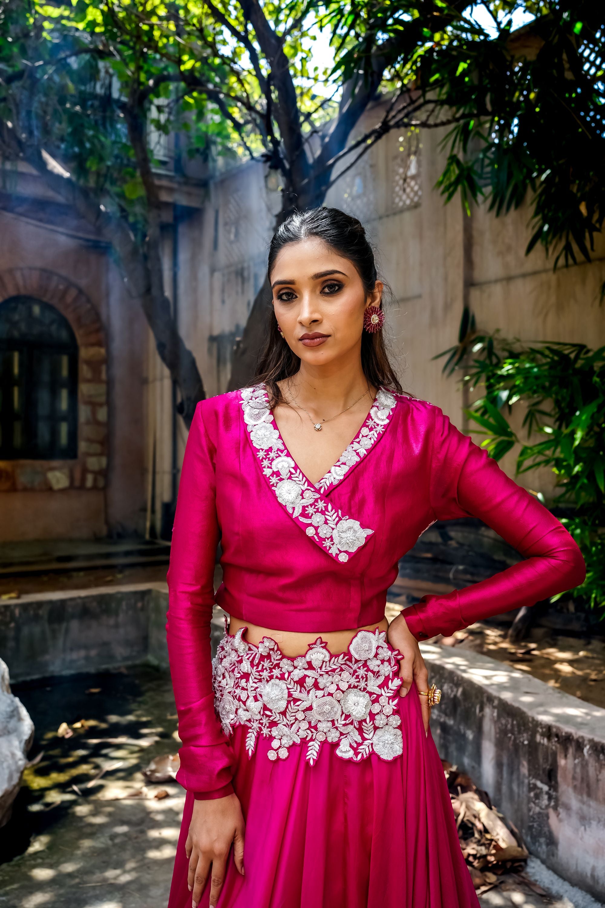 Rosy reverie skirt set