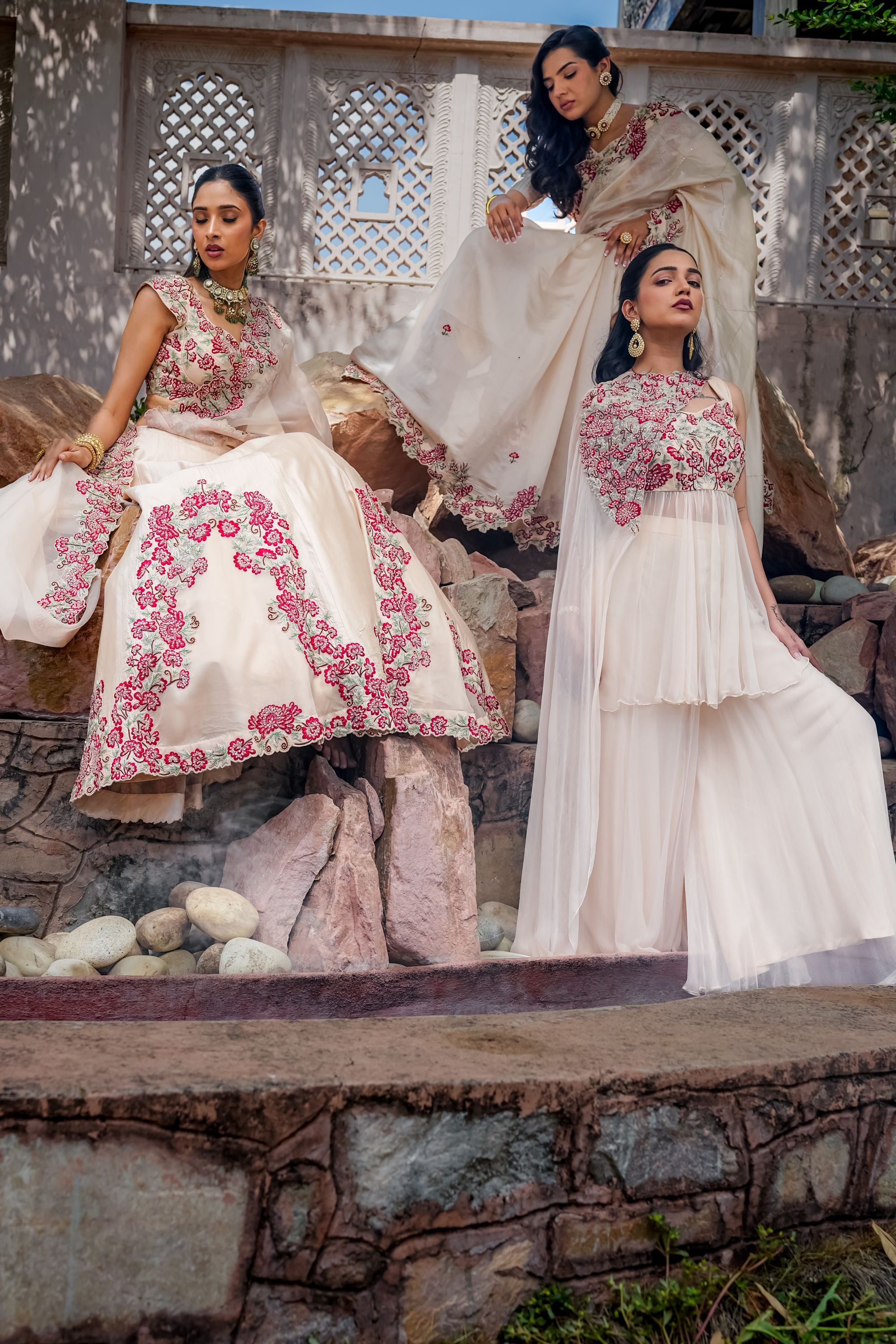 Floral poetry kurta set