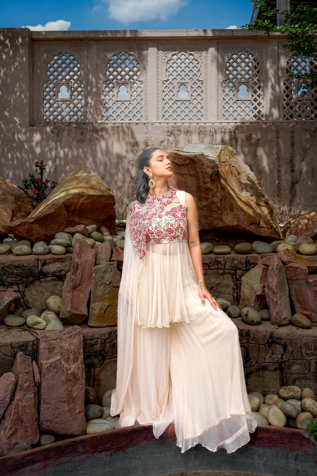 Floral poetry kurta set