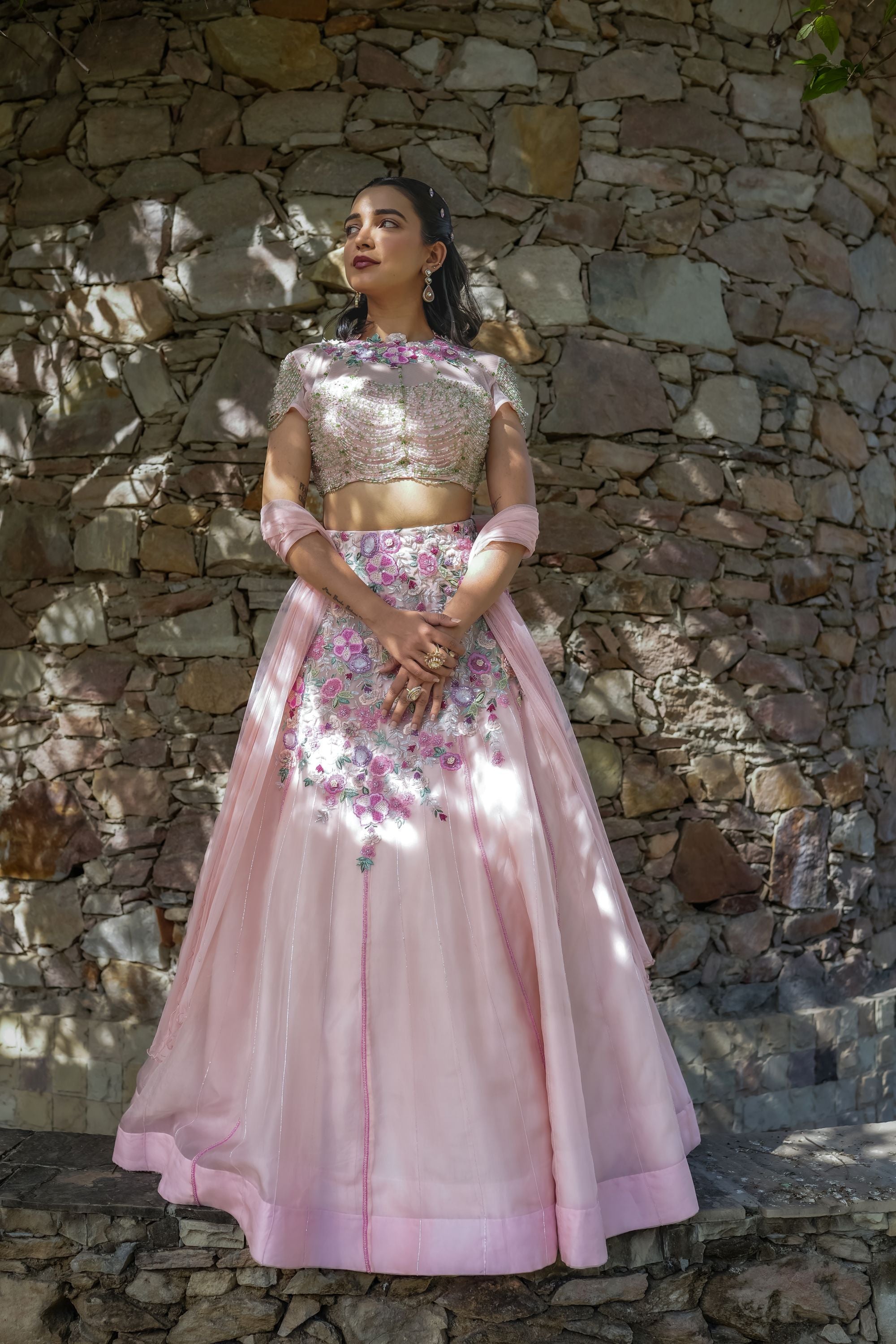 Blooming blush Lehenga set