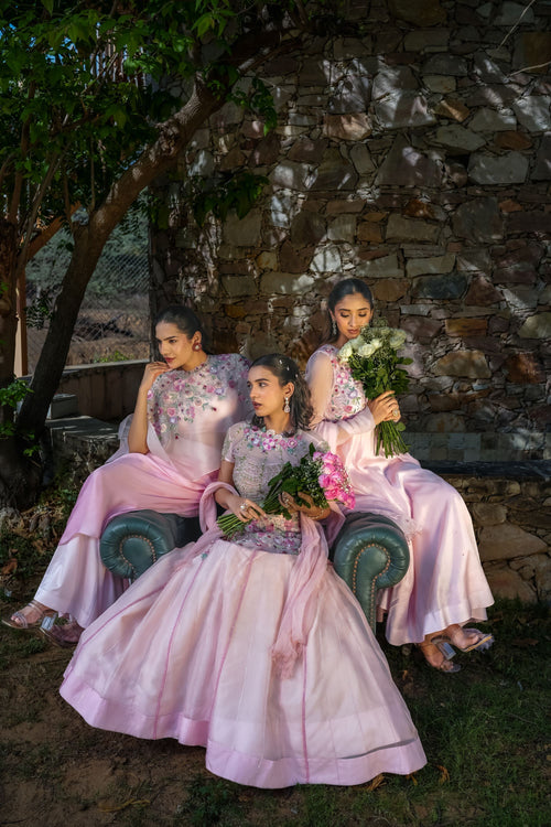 Blooming blush Lehenga set