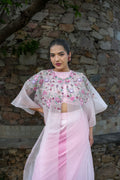 Blooming blush cape set