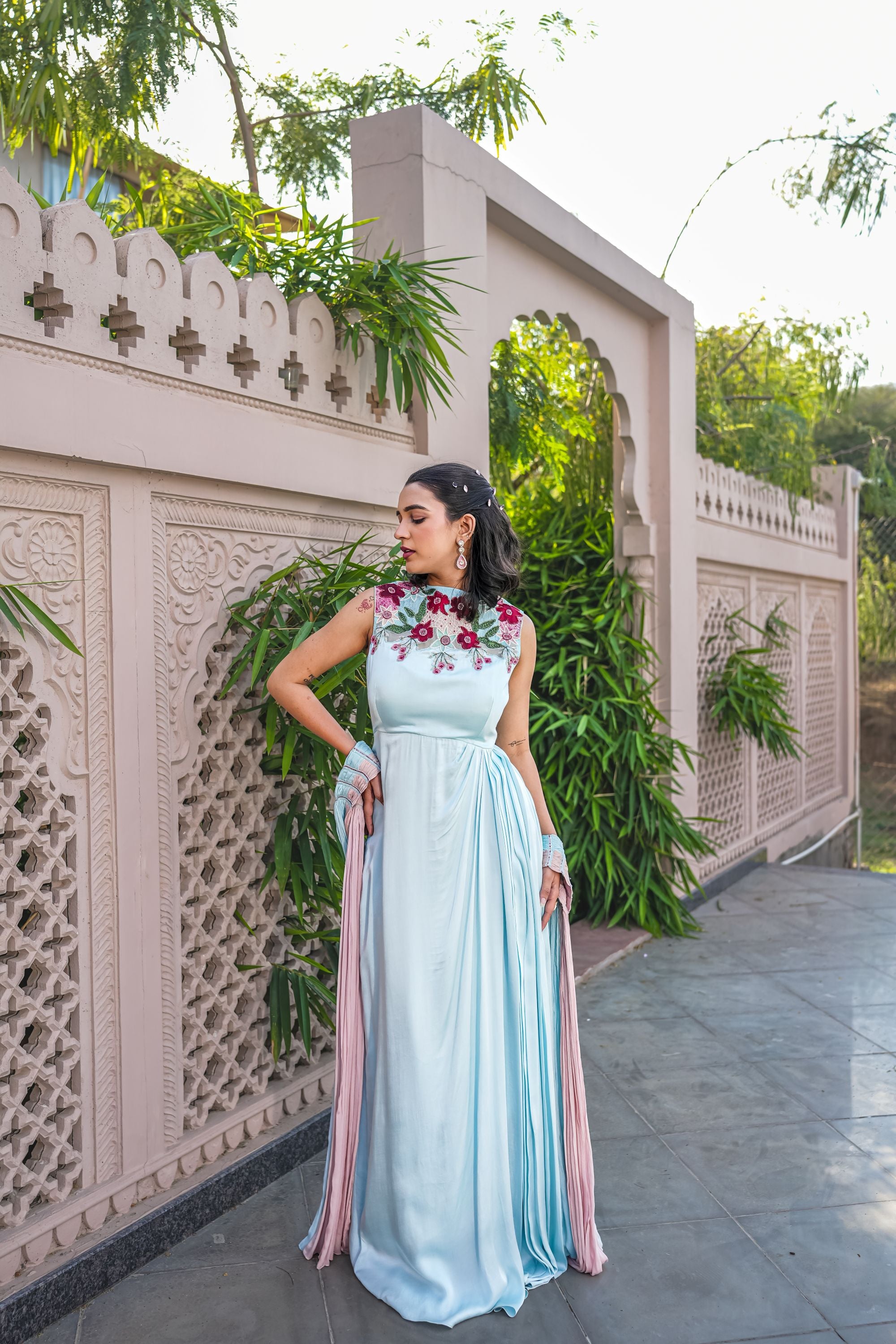 Aqua muse drape set