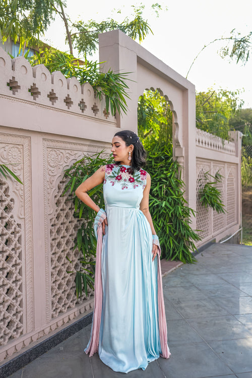 Aqua muse drape set