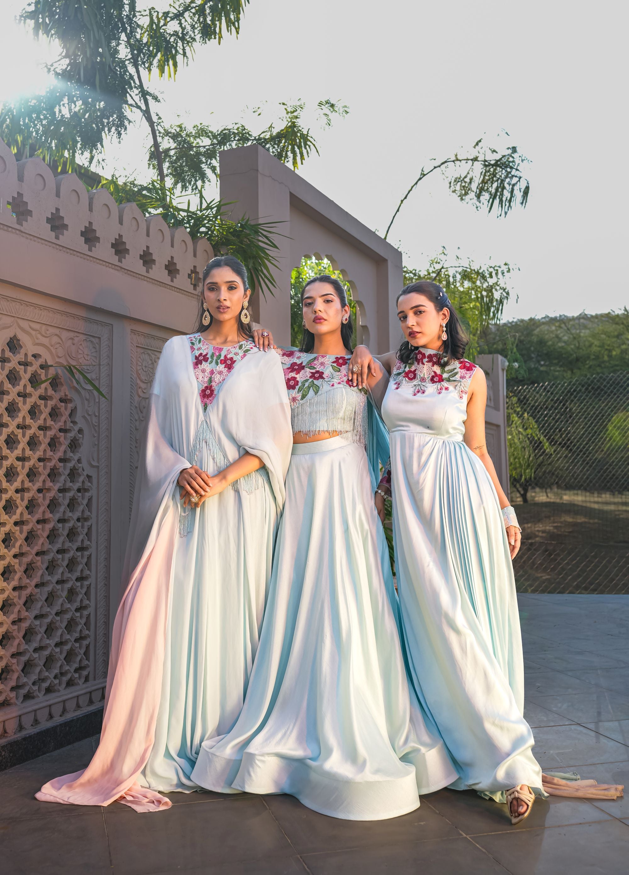 Aqua muse drape set