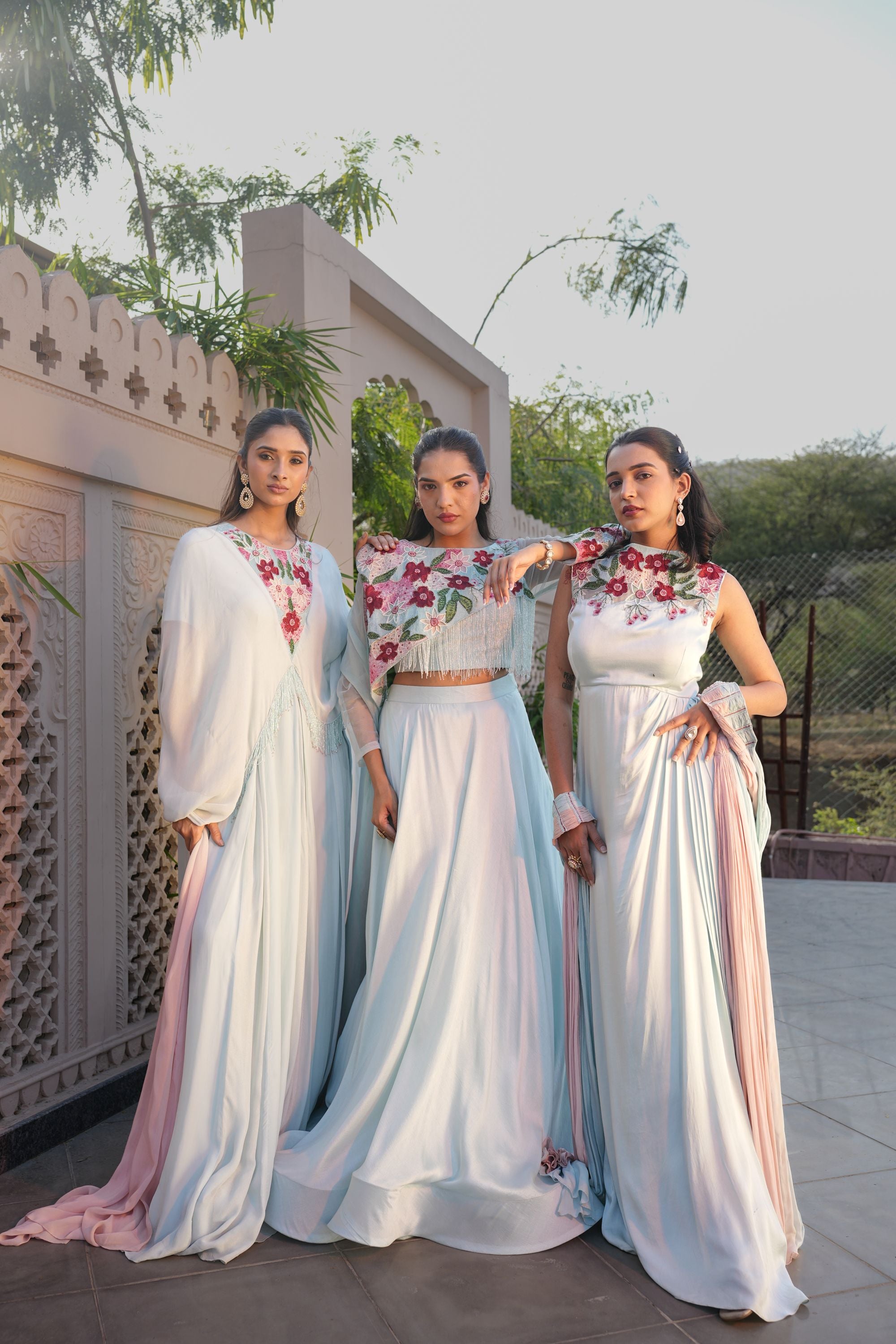 Aqua muse gown set