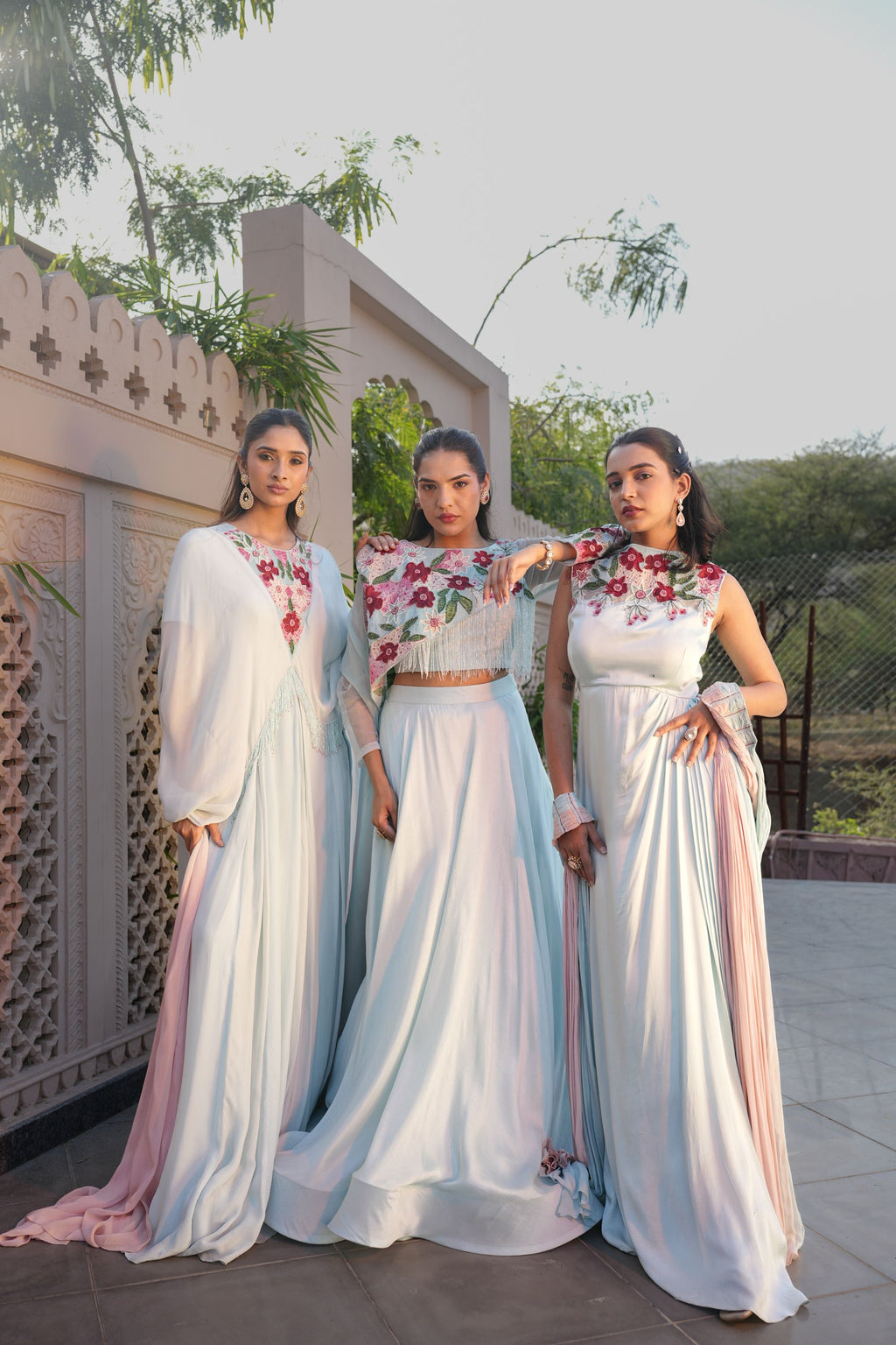 Aqua muse gown set