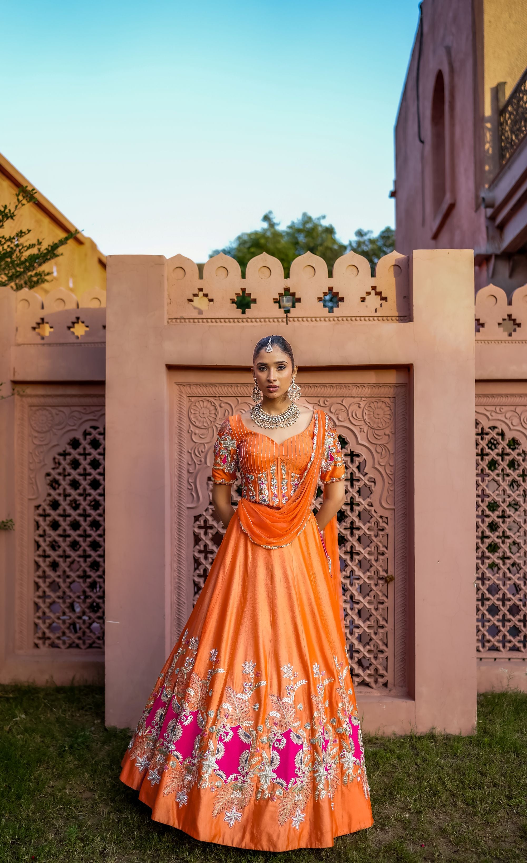 Noor-e-sunset Lehnga set