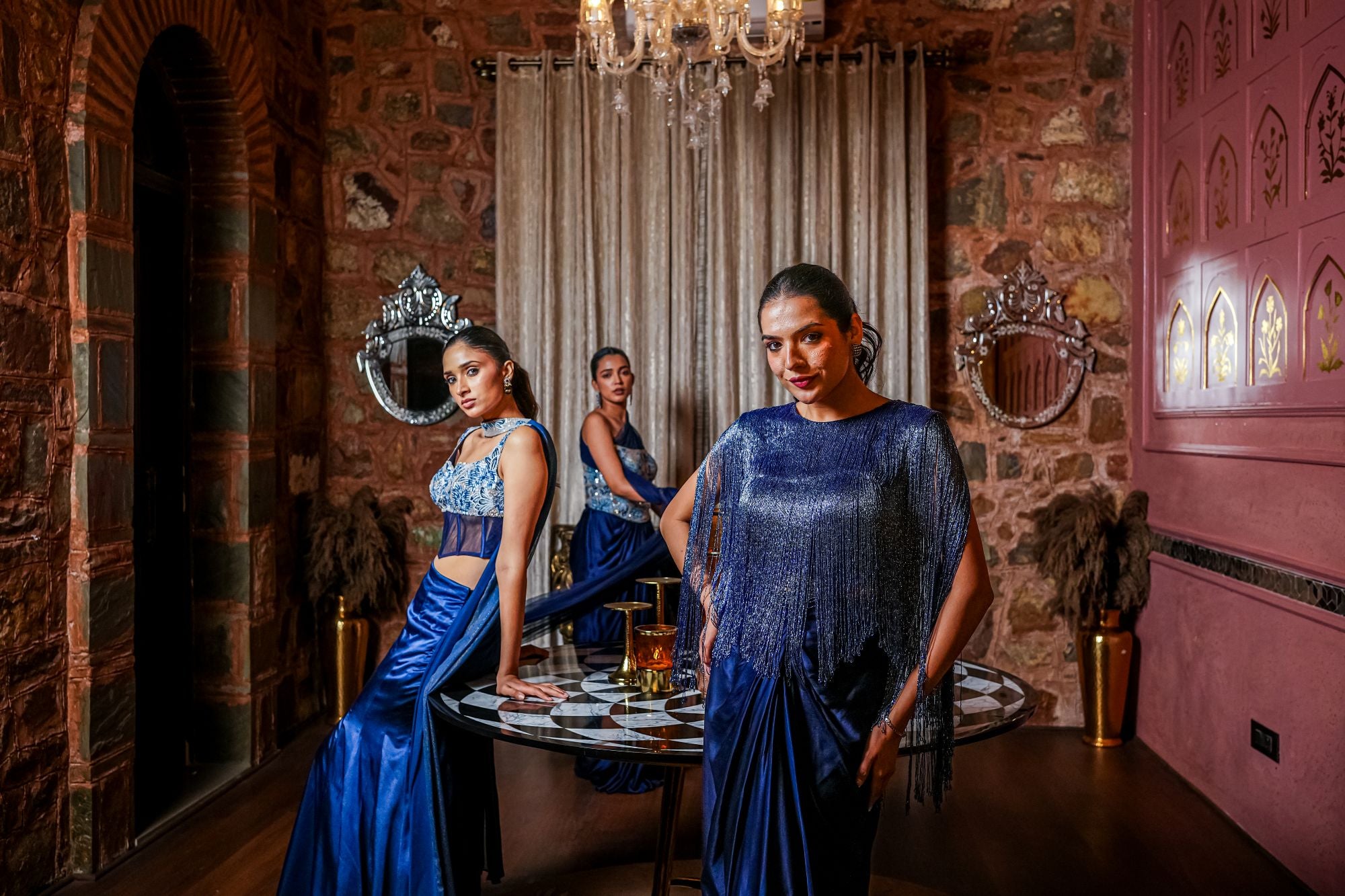 Celestial night skirt set