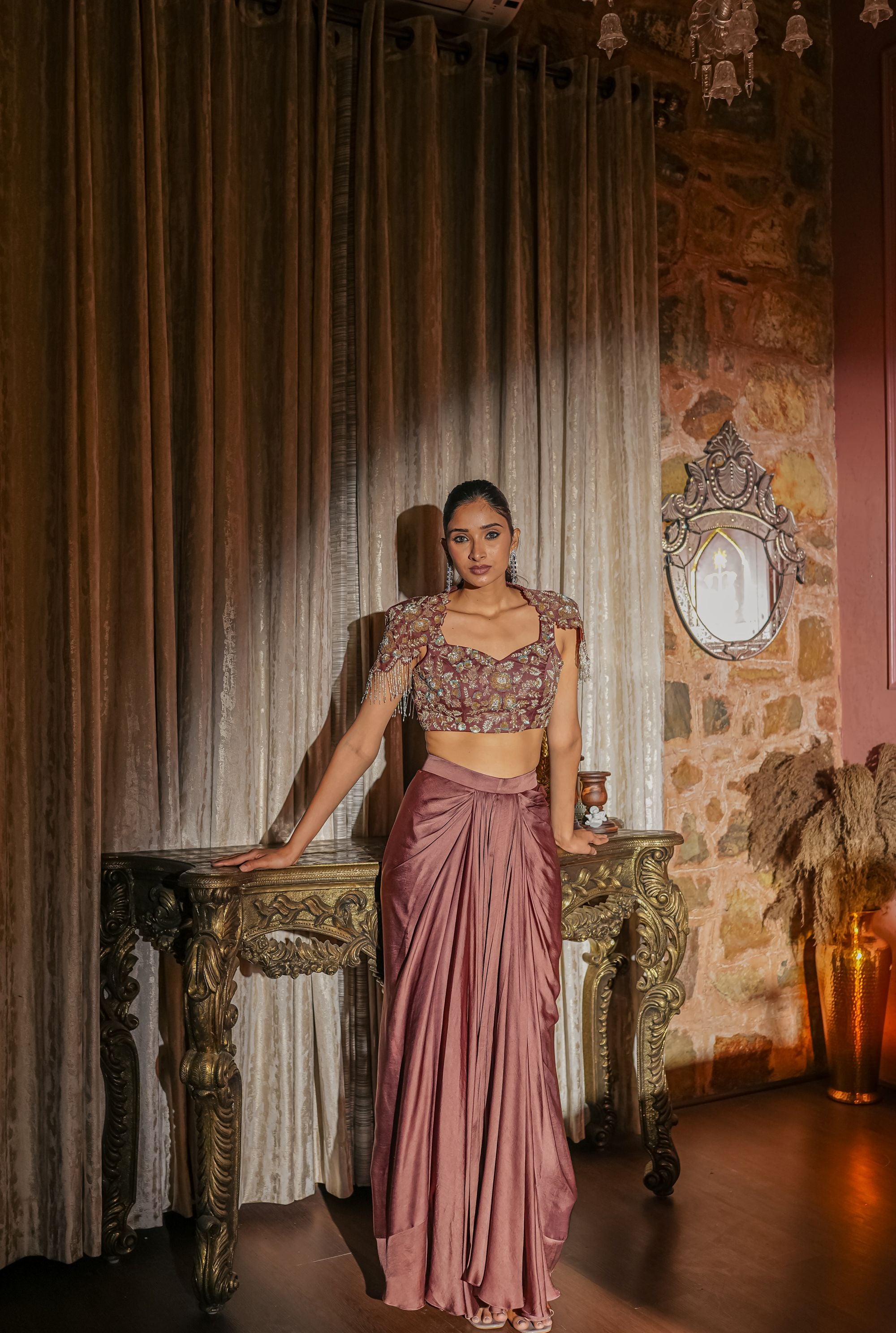 Midnight symphony Lehnga set