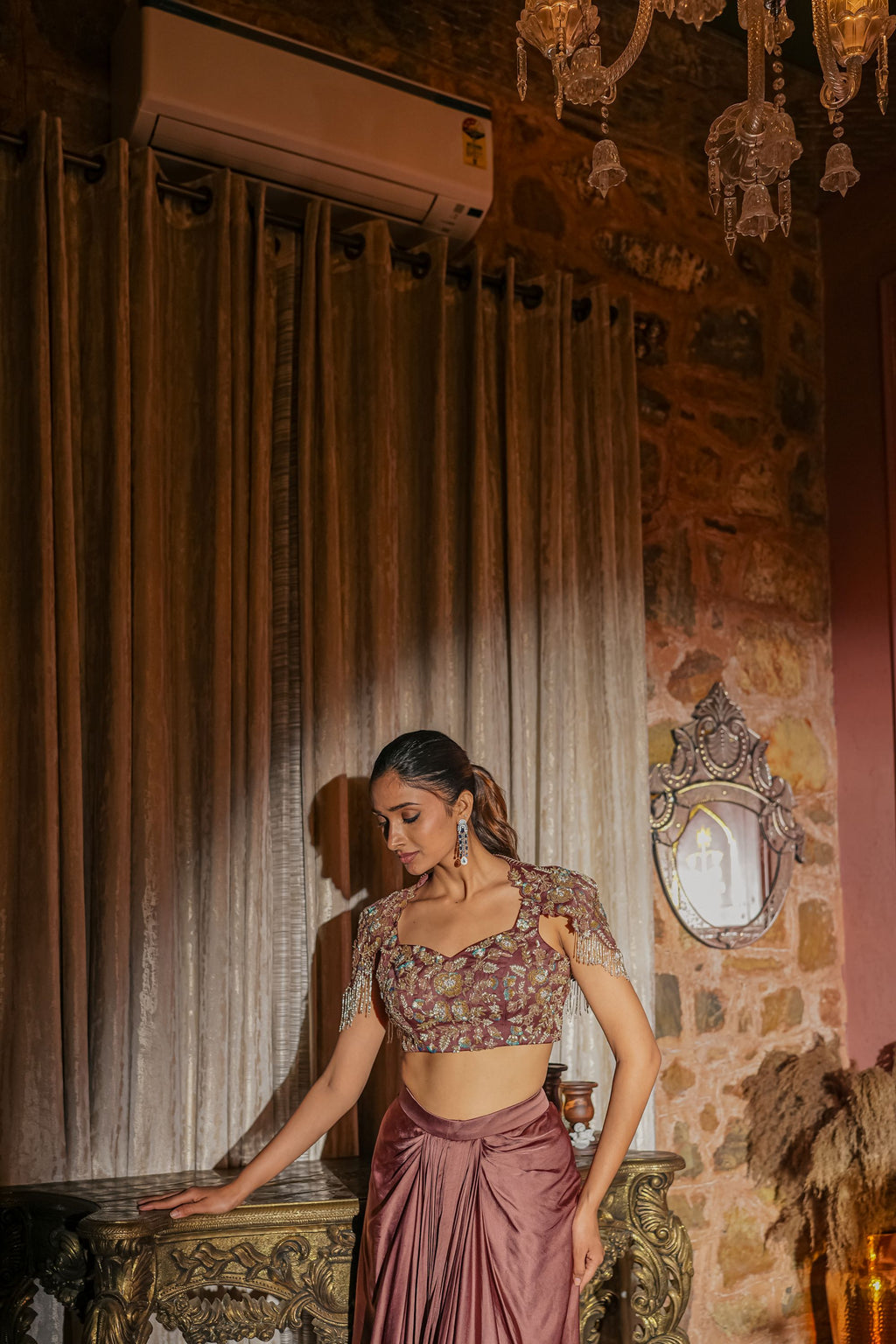 Midnight symphony Lehnga set